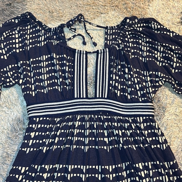 Anthropologie Plenty by Tracy Reese Blue and White Midi Dress | Size S - Picture 2 of 10
